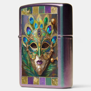 Mardi Gras Goud Keramisch Pauw Veer Masker
