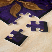Mardi Gras Goud Paars Groen Hamsas Kunst Legpuzzel (Zijkant)