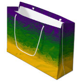 Mardi Gras Gradient Groot Cadeauzakje (Voorkant Gekanteld)