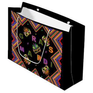 Mardi Gras Gras Grand sac cadeau moderne