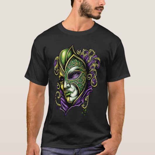 Mardi Gras Green Purple & Gold  4 T-shirt (Voorkant)