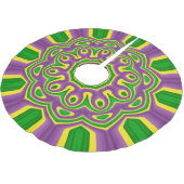 Mardi Gras Green Yellow Paars Pattern Mandala Kerstboom Rok (Gekanteld)