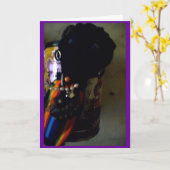 Mardi Gras Greeting Kaart (Gele Bloem)