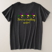 Mardi Gras Grote Maat T-shirt (Design achterkant)
