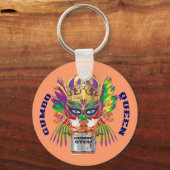 Mardi Gras Gumbo Queen Uitzicht Hints alstublieft Sleutelhanger (Voorkant)