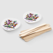 Mardi Gras     Hand Fan Handwaaier (Niet-gemonteerd)