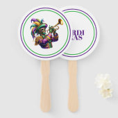 Mardi Gras Handwaaier (Voorkant en achterkant)