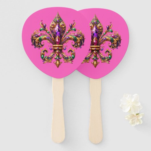 Mardi Gras     Handwaaier (Voorkant en achterkant)