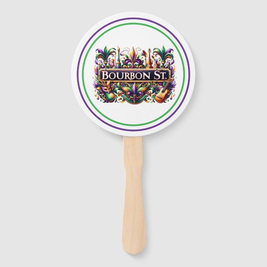 Mardi Gras Handwaaier (Voorkant)