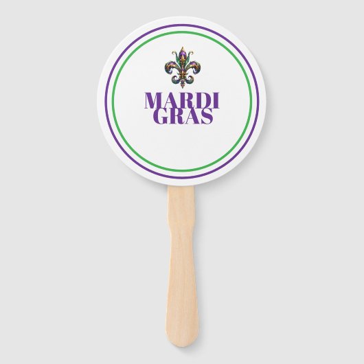 Mardi Gras Handwaaier (Achterkant)