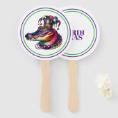 Mardi Gras Handwaaier (Voorkant en achterkant)