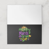 Mardi Gras - Happy Mardi Gras Y'all Throw (Buitenkant ongevouwen)