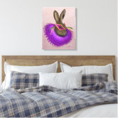 Mardi Gras Hare Canvas Afdruk (Insitu (Slaapkamer))