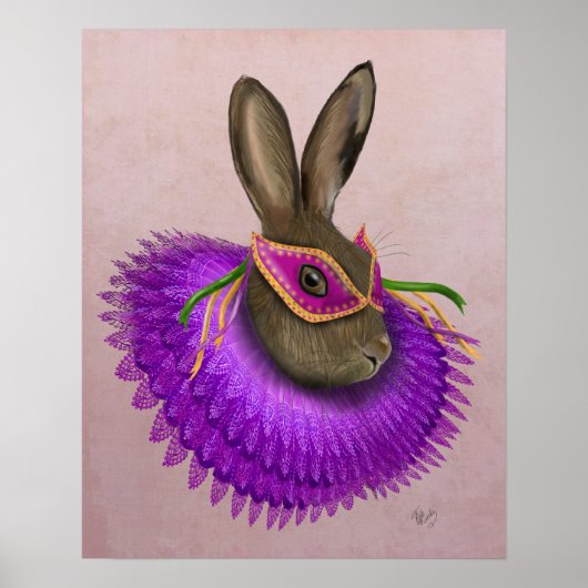 Mardi Gras Hare Poster (Voorkant)