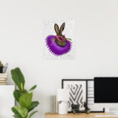 Mardi Gras Hare Poster (Thuiskantoor)