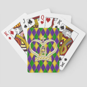 Mardi Gras Harlekijn Diamanten Kroon Speelkaarten