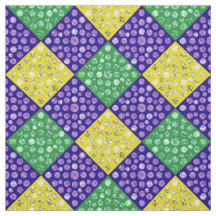 Mardi Gras Harlequin Diamond Carnival Patroon Stof