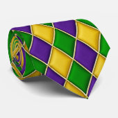 Mardi Gras Harlequin Diamond Cravate (Roulé)