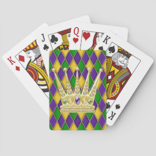 Mardi Gras Harlequin Diamond Crown Speelkaarten
