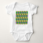 Mardi Gras Harlequin Fleur De Lis Romper (Voorkant)