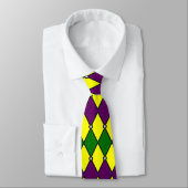 Mardi Gras Harlequin Jester Pattern Stropdas (Gebonden)