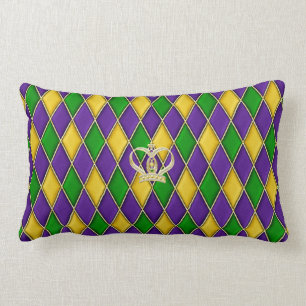 Mardi Gras Harlequin Patroon 2 met kroon Kussens