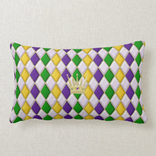 Mardi Gras Harlequin Patroon 3 met kroon Kussens