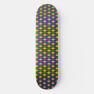 Mardi Gras Harlequin Patroon Schaats Deck - donker Skateboard