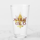 Mardi Gras Harlequin Pattern Glas (Achterkant)