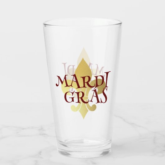 Mardi Gras Harlequin Pattern Glas (Achterkant)