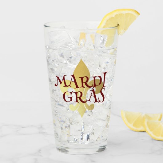 Mardi Gras Harlequin Pattern Glas (Achterkant ijs)