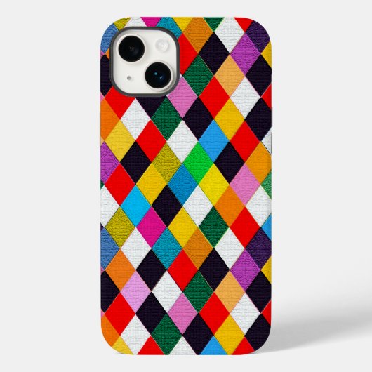 MARDI GRAS HARLEQUIN PATTERN kleurrijke Rhombi Case-Mate iPhone Case (Achterkant)