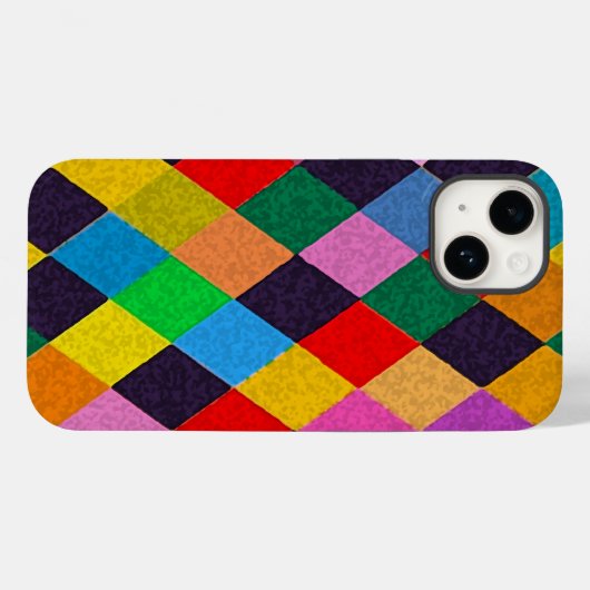 MARDI GRAS HARLEQUIN PATTERN kleurrijke Rhombi Case-Mate iPhone Case (Achterkant (horizontaal))