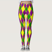 Mardi Gras Harlequin Pattern Mardi-Gras Leggings (Voorkant)