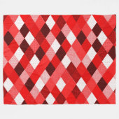 MARDI GRAS HARLEQUIN PATTERN Rood roze Rhombi Fleece Deken (Voorkant (Horizontaal))
