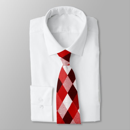 MARDI GRAS HARLEQUIN PATTERN Rood roze Rhombi Stropdas (Gebonden)