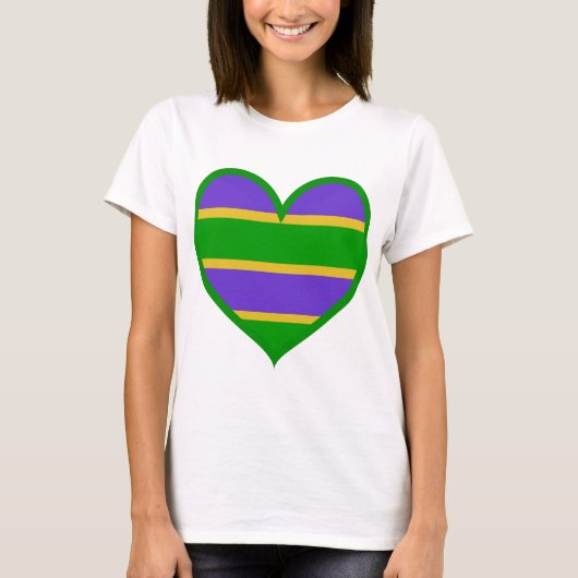 Mardi Gras Heart T-shirt (Voorkant)