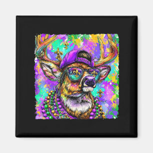 Mardi Gras Hertengewei Jacht New Orleans Camo Mann Magneet