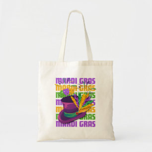 MARDI GRAS Hoed met Veren Tote Bag