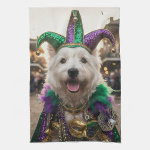 Mardi Gras Hond Jester Kostuum Theedoek