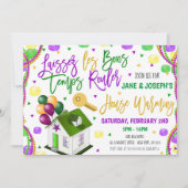 Mardi Gras Huis Warming Party Uitnodiging (Voorkant)
