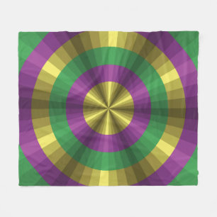 Mardi Gras Illusion Fleece Blanket Deken
