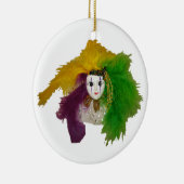 Mardi Gras Indian Mask Keramisch Ornament (Rechts)