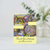 Mardi Gras Indiens & Costumes - Carte postale (Debout devant)