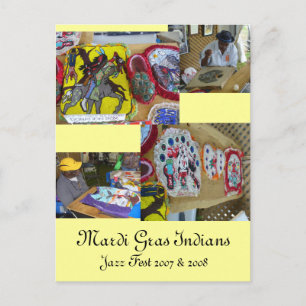 Mardi Gras Indiens & Costumes - Carte postale