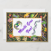 Mardi Gras Invitation Amusante (Devant)