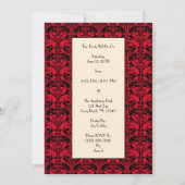 Mardi Gras Invitation Sjabloon Kaart (Achterkant)