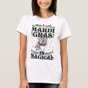 Mardi Gras is een magische stutterunicorn T-shirt