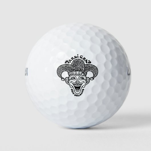 Mardi Gras Jester b/w Golfballen (Voorkant)