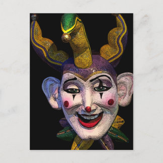 Mardi Gras Jester Briefkaart